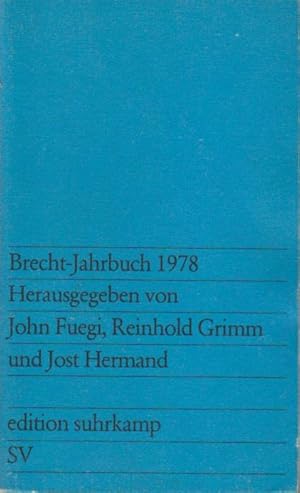 Seller image for Brecht-Jahrbuch; Teil: 1978. Edition Suhrkamp ; 956 for sale by Schrmann und Kiewning GbR