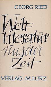 Immagine del venditore per Weltliteratur unserer Zeit venduto da Schrmann und Kiewning GbR