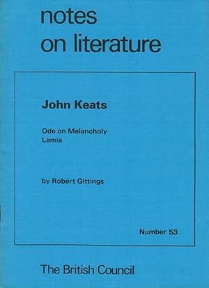 Seller image for John Keats. Ode on Melancholy / Lamia (= notes on literature, Nr. 53) for sale by Schrmann und Kiewning GbR
