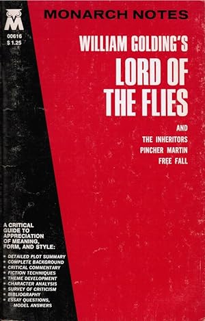Bild des Verkufers fr William Golding's Lord of the Flies and the Inheritors Pincher Martin Free Fall zum Verkauf von Schrmann und Kiewning GbR