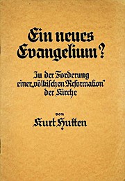 Bild des Verkufers fr Ein neues Evangelium? : Zu d. Forderg e. "vlkischen Reformation" d. Kirche. zum Verkauf von Schrmann und Kiewning GbR