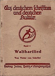 Imagen del vendedor de Das Waltharilied. von V. von Scheffel. [Ekkehardus I. Sangallensis. Geleit.:] Otto Zimmermann / Aus deutschem Schrifttum und deutscher Kultur ; Bd. 4 a la venta por Schrmann und Kiewning GbR