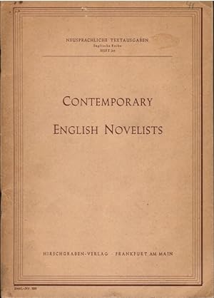 Seller image for Contemporary English Novelists. Hrsg.: / Neusprachliche Textausgaben ; H. 20 : Englische Reihe for sale by Schrmann und Kiewning GbR