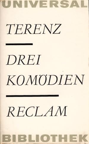 Seller image for Drei Komdien : [aus d. Lat.] / Publius Terentius Afer. [bers. u. Anm. von Jrg Milbradt] for sale by Schrmann und Kiewning GbR