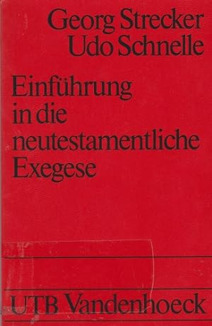 Bild des Verkufers fr Einfhrung in die neutestamentliche Exegese. ; Udo Schnelle / UTB ; 1253 zum Verkauf von Schrmann und Kiewning GbR