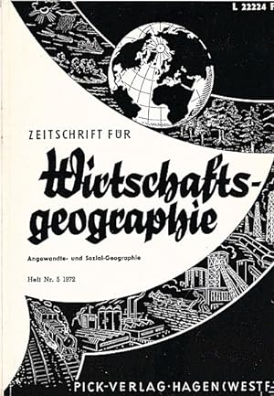 Seller image for Zeitschrift fr Wirtschaftsgeographie. Heft 5, 16. Jahrgang. / Herausgeber: Irmfried Siedentop for sale by Schrmann und Kiewning GbR
