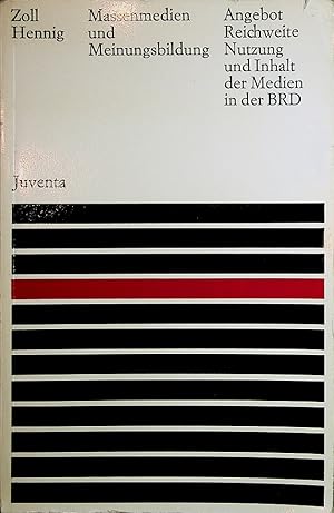 Immagine del venditore per Politisches Verhalten; Teil: Bd. 4., Massenmedien und Meinungsbildung : Angebot, Reichweite, Nutzung u. Inhalt d. Medien in d. BRD. ; Eike Hennig venduto da Schrmann und Kiewning GbR