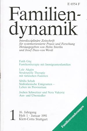 Seller image for Familiendynamik Interdisziplinre Zeitschrift fr systemorientierte Praxis und Forschung; 16. Jahrgang, Heft 1, Januar 1991 for sale by Schrmann und Kiewning GbR