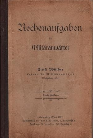 Bild des Verkufers fr Rechenaufgaben fr Militranwrter zum Verkauf von Schrmann und Kiewning GbR