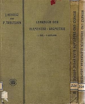 Lehrbuch der Elementar - Geometrie. Teil 1 - 3 [in 3 Büchern].