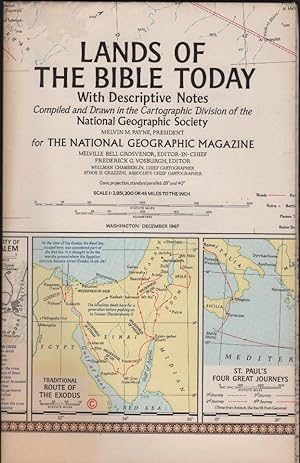 Seller image for Lands of the bible today : with descriptive notes / compiled and drawn in the cartographic division of the National Geographic Society. for sale by Schrmann und Kiewning GbR
