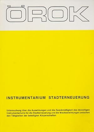 Bild des Verkufers fr Instrumentarium Stadterneuerung : Unters. ber d. Auswirkungen u.d. Zweckmssigkeit d. derzeitigen Instrumentariums fr d. Stadterneuerung u.d. Wechselwirkungen zwischen d. Ttigkeiten d. beteiligten Gebietskrperschaften ; Gutachten d. Inst. fr Stadtfor Bearb.: Werner R. Svoboda ; Peter Weber u. Ernst Knoth / sterreichische Raumordnungskonferenz: Schriftenreihe ; Nr. 41 zum Verkauf von Schrmann und Kiewning GbR