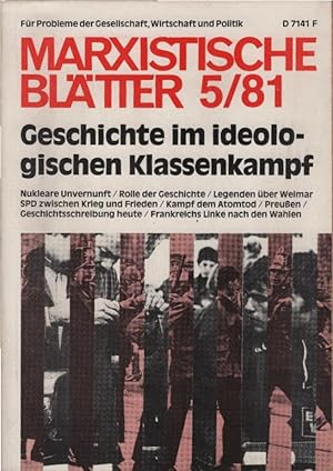 Image du vendeur pour Marxistische Bltter. 19. Jg., Heft 5/81. mis en vente par Schrmann und Kiewning GbR