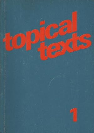 Bild des Verkufers fr Topical texts 1 zum Verkauf von Schrmann und Kiewning GbR