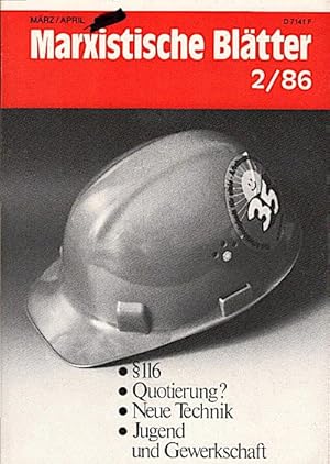 Seller image for Marxistische Bltter; Heft 2 / 86 24. Jahrgang. for sale by Schrmann und Kiewning GbR