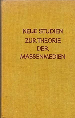 Imagen del vendedor de Neue Studien zur Theorie der Massenmedien / Erich Feldmann a la venta por Schrmann und Kiewning GbR