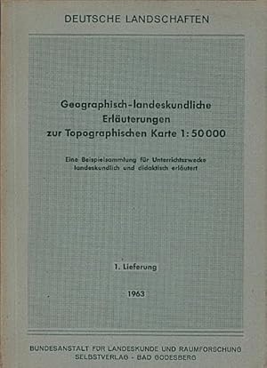 Imagen del vendedor de Deutsche Landschaften : geographisch-landeskundliche Erluterungen zur Topographischen Karte 1:50000 ; eine Beispielsammlung fr Unterrichtszwecke, landeskundlich und didaktisch erlutert. 1. Lieferung / hrsg. vom Institut fr Landeskunde [durch] E. Meynen. Lfg. 1 / bearb. von Heinrich Mller-Miny. a la venta por Schrmann und Kiewning GbR