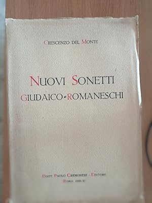 Seller image for Nuovi sonetti giudaico - romaneschi for sale by librisaggi