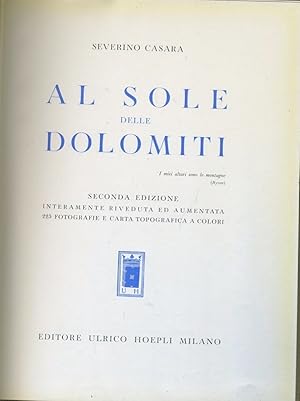 Imagen del vendedor de Al sole delle Dolomiti a la venta por librisaggi