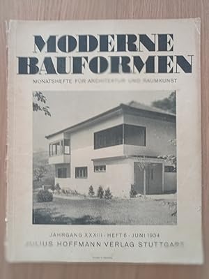 MODERNE BAUFORMEN MONATSHEFTE FUR ARCHITEKTUR UND RAUMKUNST