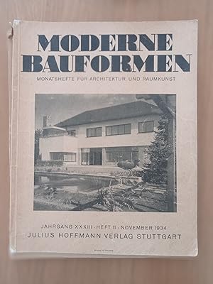 MODERNE BAUFORMEN MONATSHEFTE FUR ARCHITEKTUR UND RAUMKUNST