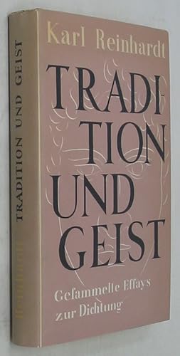 Imagen del vendedor de Tradition und Geist: Gesammelte Essays zur Dichtung a la venta por Powell's Bookstores Chicago, ABAA