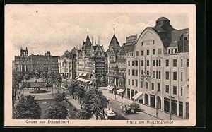 Seller image for Ansichtskarte Dsseldorf, Platz am Hauptbahnhof, mit Ludwig-Loewe-Haus for sale by Bartko-Reher