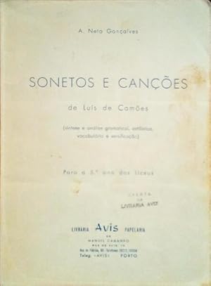 Seller image for SONETOS E CANES DE LUS DE CAMES. for sale by Livraria Castro e Silva