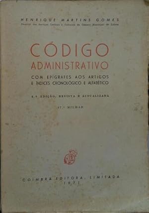 Imagen del vendedor de CDIGO ADMINISTRATIVO. a la venta por Livraria Castro e Silva