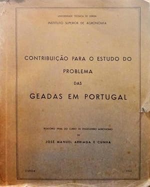 Bild des Verkufers fr CONTRIBUIO PARA O ESTUDO DO PROBLEMA DAS GEADAS EM PORTUGAL. zum Verkauf von Livraria Castro e Silva