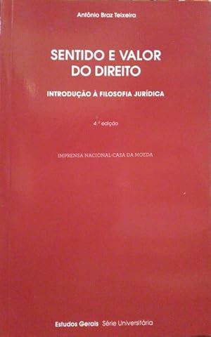 Seller image for SENTIDO E VALOR DO DIREITO. for sale by Livraria Castro e Silva