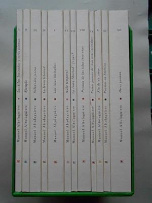 Imagen del vendedor de Poesa Completa. Edicin de Almudena del Olmo Iturriarte, Francisco J. Daz de Castro, Antonio Jimnez Milln, Jos Luis Bernal Salgado y Francisco J. Dez de Revenga. Estuche con 12 tomos. Tomo I: Las islas invitadas y otros poemas. Tomo II: Ejemplo. Tomo III: Soledades juntas. Tomo IV: La lenta libertad. Tomo V: Las islas invitadas. Tomo VI: Nube temporal. Tomo VII: La lenta libertad (1942). Tomo VIII: Poemas de las Islas Invitadas. Tomo IX: Nuevos poemas de a la venta por Carmichael Alonso Libros