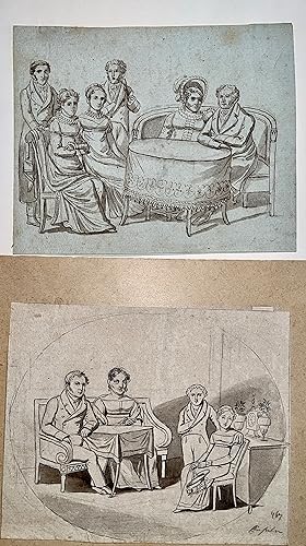 Pair of 19th century Naive Drawings