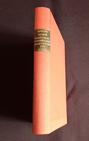 Annuaire de la société d'histoire et d'archéologie de la Lorraine 1924