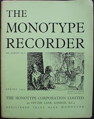 The Monotype Recorder. Vol. XXXVIII No. I.