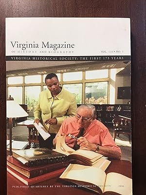 Imagen del vendedor de VIRGINIA MAGAZINE OF HISTORY AND BIOGRAPHY VOL.114 NO. 1 2006 a la venta por Shadetree Rare Books