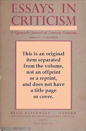Immagine del venditore per The Turn of The Screw: Jamesian Gothic. An original article from Essays in Criticism, 1962. venduto da Cosmo Books