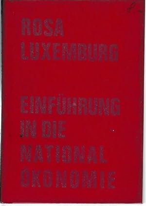 Einführung in die Nationalökonomie.