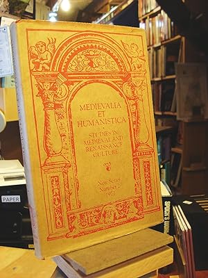 Seller image for Mediaevalia et Humanistica for sale by Henniker Book Farm and Gifts