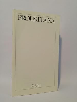 Image du vendeur pour Proustiana 10/11 mis en vente par ANTIQUARIAT Franke BRUDDENBOOKS