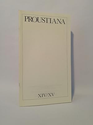 Bild des Verkufers fr Proustiana 14/15 zum Verkauf von ANTIQUARIAT Franke BRUDDENBOOKS