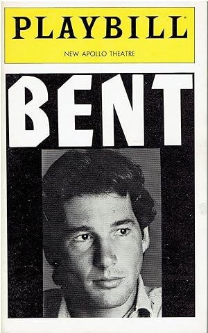 Imagen del vendedor de Playbill for "BENT" - a play starring Richard Gere and David Dukes at the New Apollo Theatre in New York a la venta por Manian Enterprises