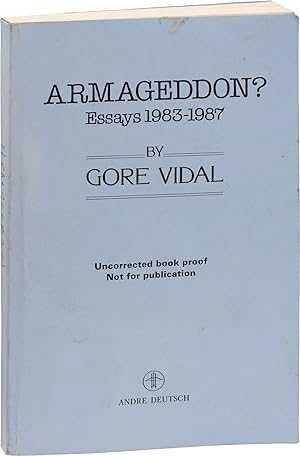 Image du vendeur pour Armageddon? Essays 1983-1987 (Uncorrected Proof) mis en vente par Royal Books, Inc., ABAA