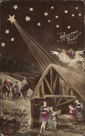 Ansichtskarte / Postkarte Glückwunsch Weihnachten, Weihnachtskrippe