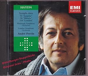 Bild des Verkufers fr Haydn: Symphonies N.94, 96 & 104 * NEUWERTIG * London / Pittsburgh Symphony Ochrestra - Previn, Andre (Conductor) zum Verkauf von Oldenburger Rappelkiste