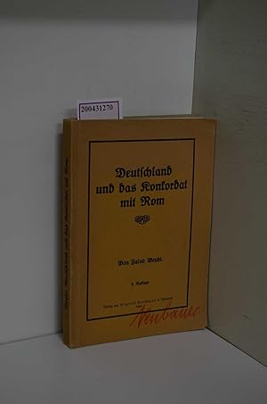 Imagen del vendedor de Deutschland und das Konkordat mit Rom a la venta por ralfs-buecherkiste