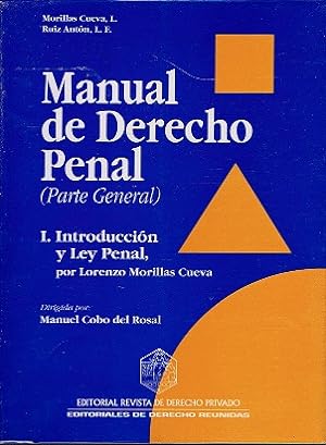 Seller image for MANUAL DE DERECHO PENAL (PARTE GENERAL). I. INTRODUCCIN Y LEY PENAL for sale by LIBRERA LAS HOJAS