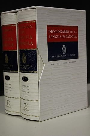 DICCIONARIO DE LENGUA ESPAÑOLA REAL ACADEMIA ESPAÑOLA VIGÉSIMA PRIMERA  EDICIÓN ESPASA 1992 DOS TOMOS