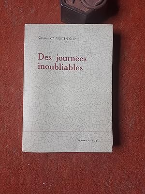 Seller image for Des journes inoubliables for sale by Librairie de la Garenne