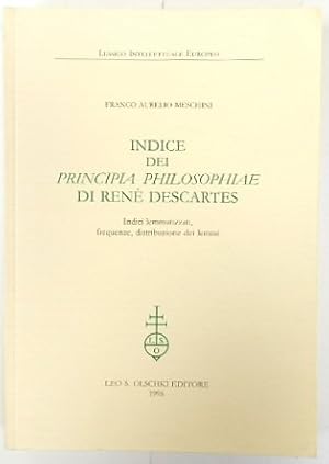 Bild des Verkufers fr Indice Dei Principia Philosophiae Di RENE Descartes zum Verkauf von PsychoBabel & Skoob Books